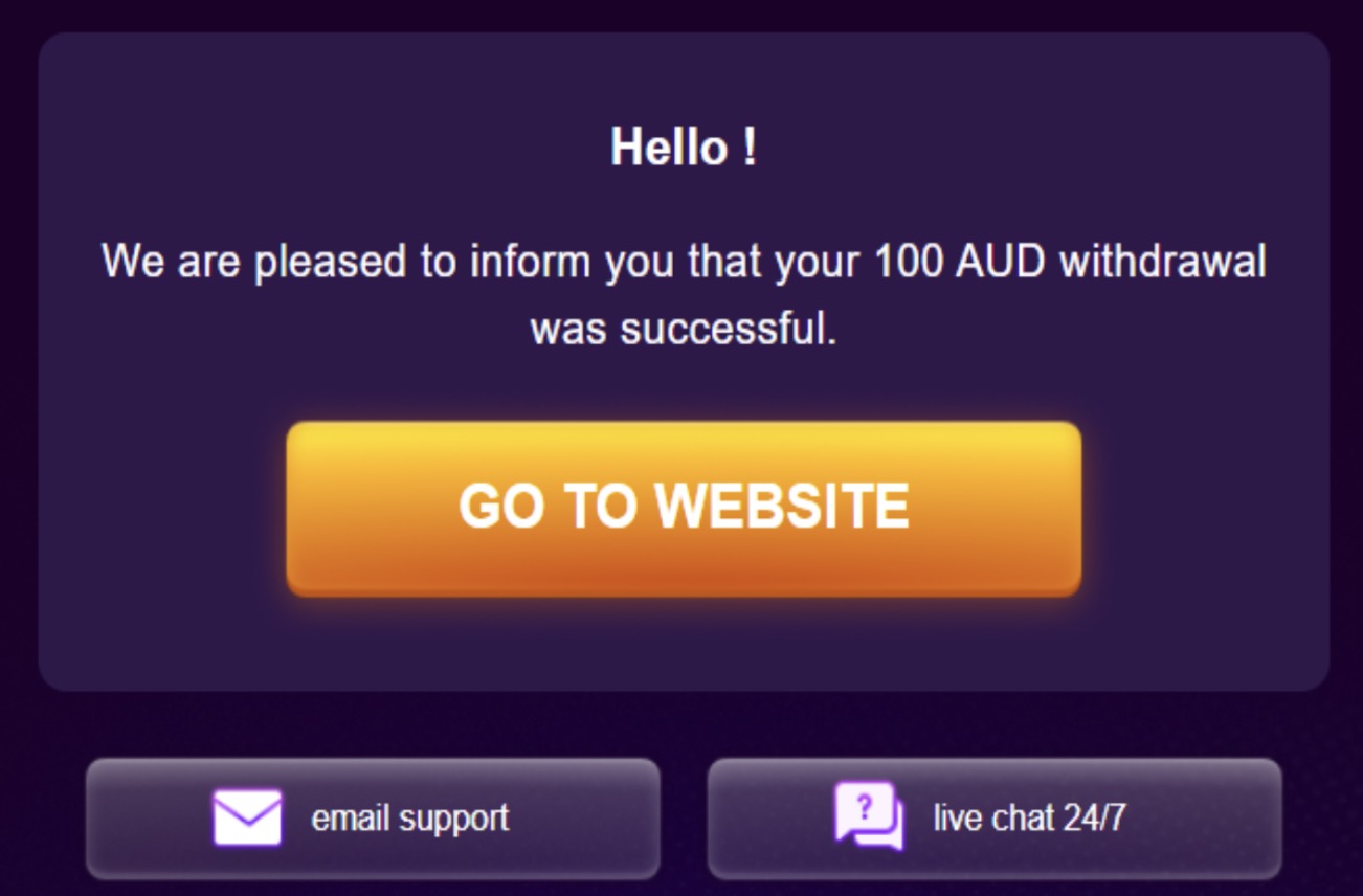 Slotrave withdrawal confirmation