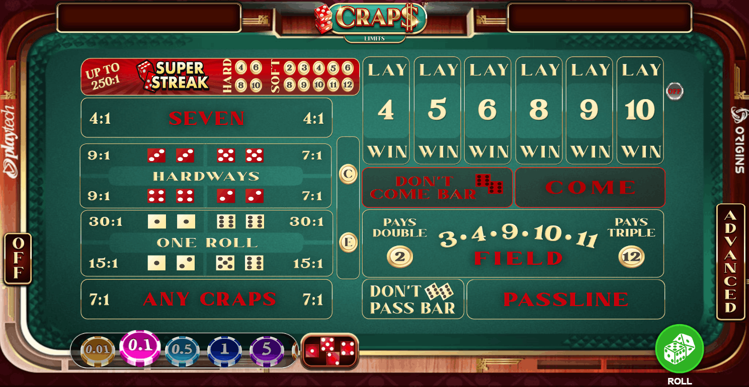 Craps by Playtech
