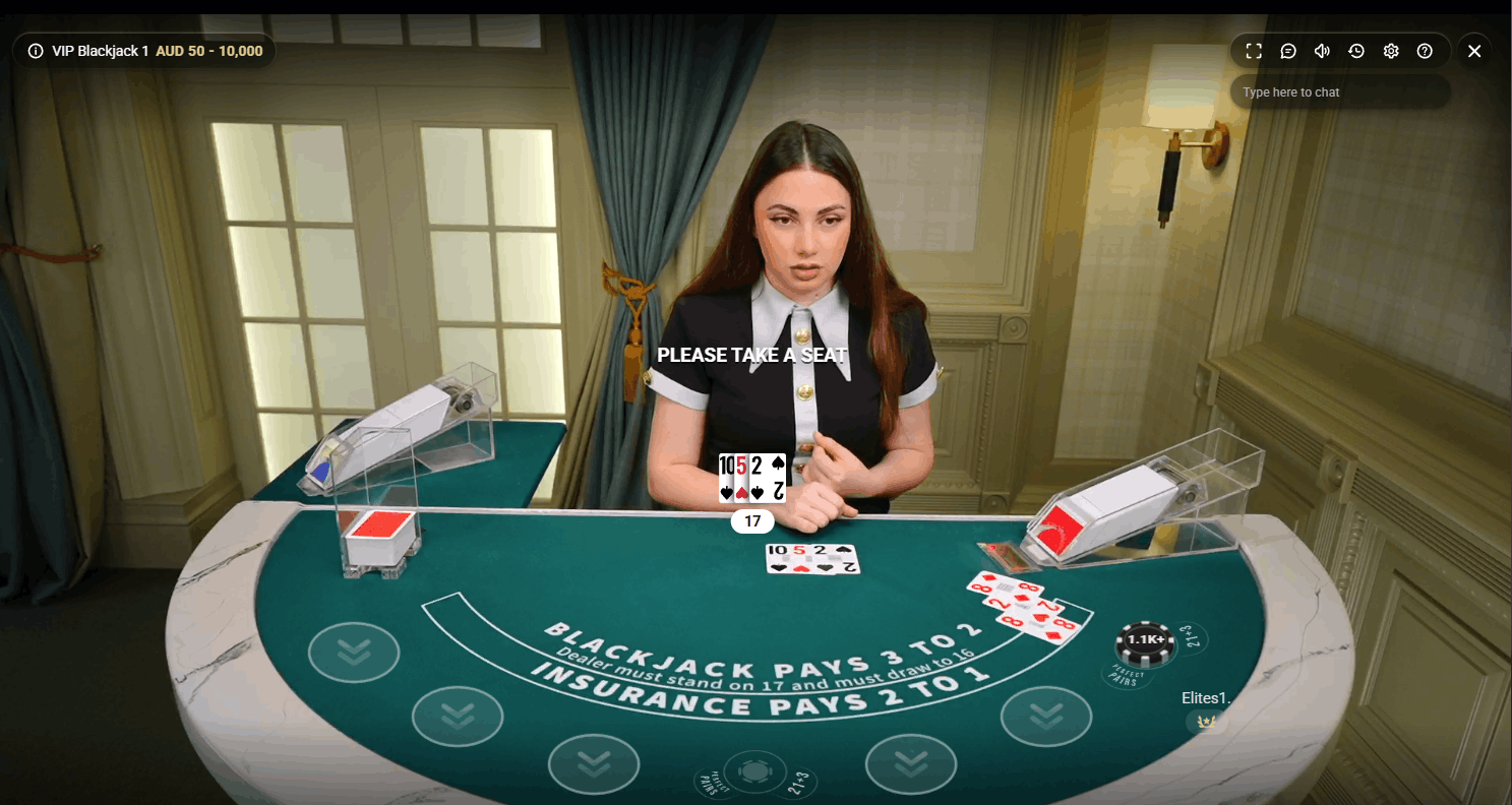 VIP Blackjack game by Imagine Live
