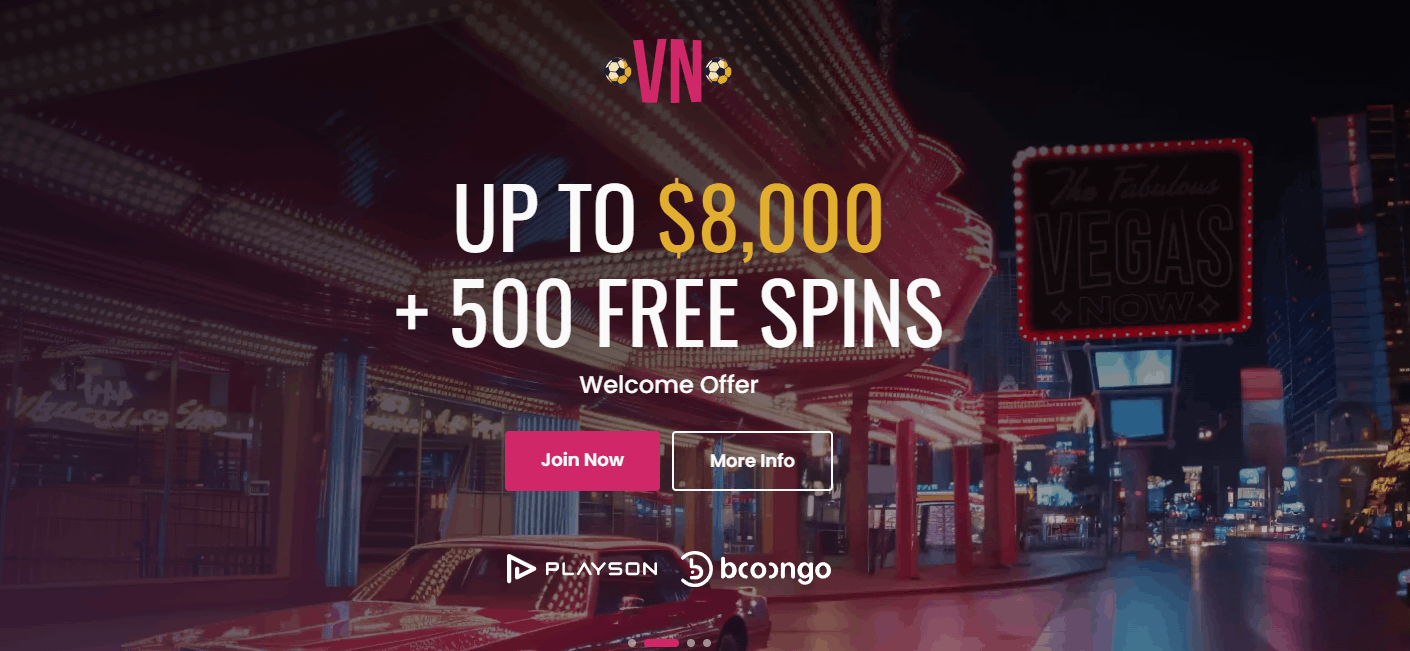 Vegas Now Casino welcome offer for new players