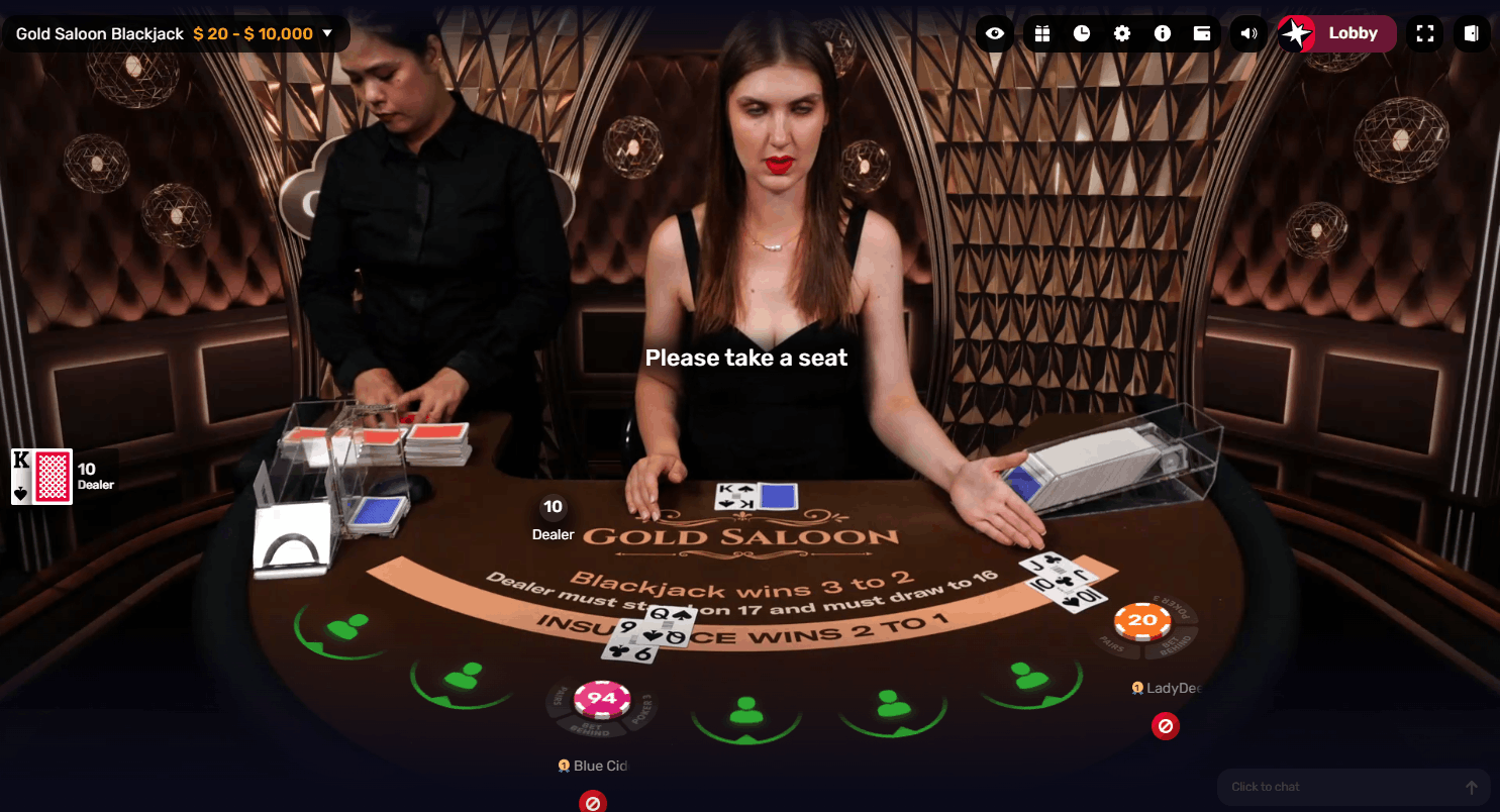 Gold Saloon Blackjack