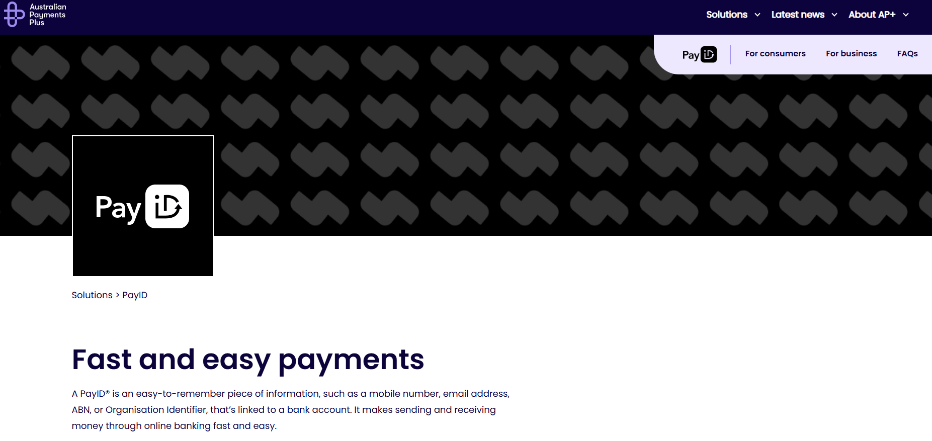 PayID fast and easy payments