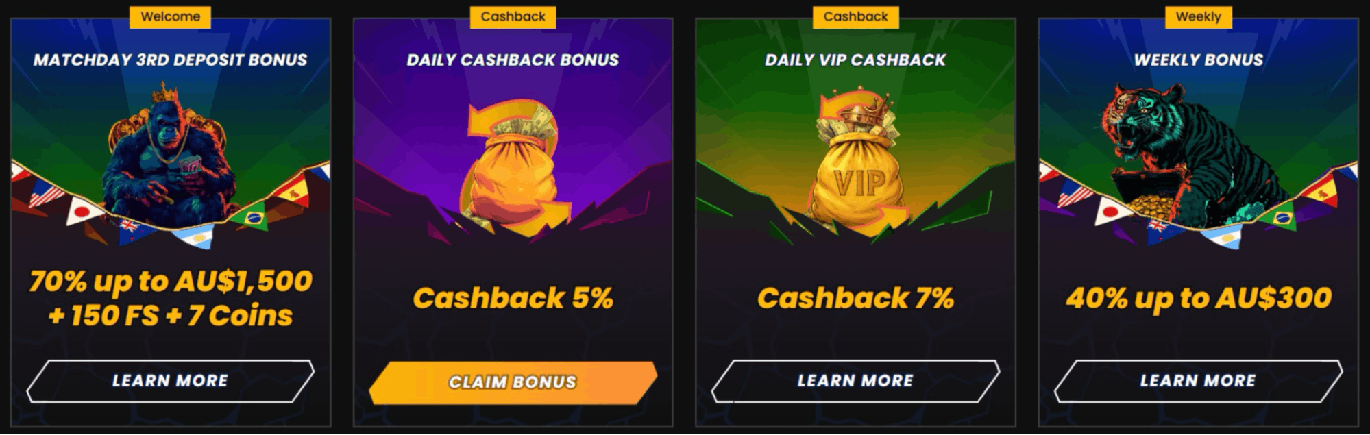 Wild Tokyo Casino available bonuses