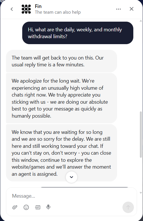 Lucky Dreams Casino customer support chat