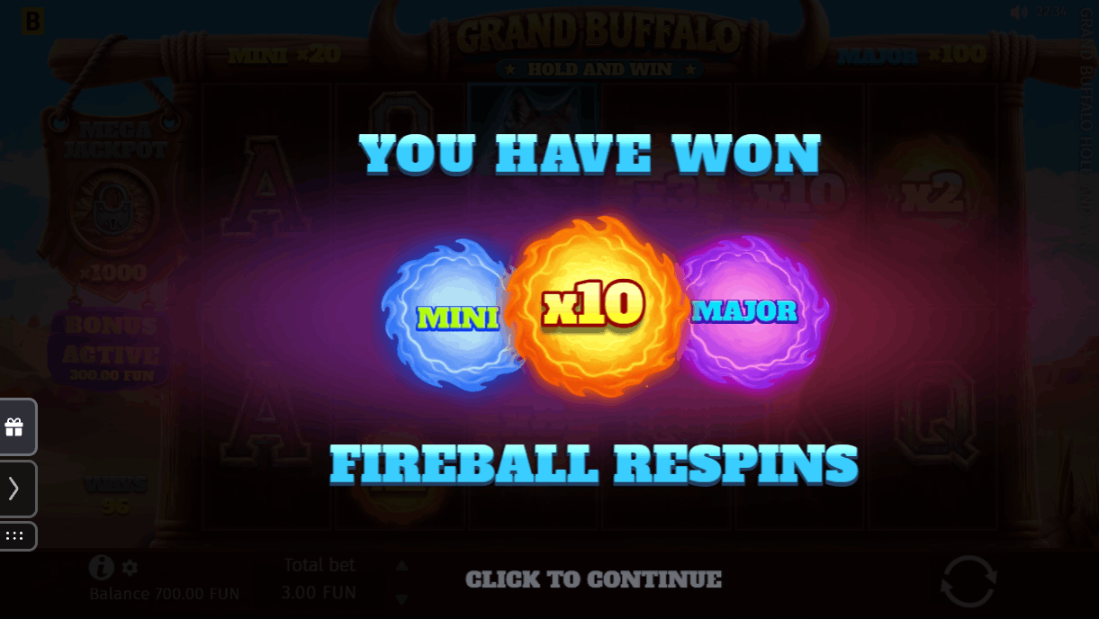 Grand Buffalo: Hold and Win