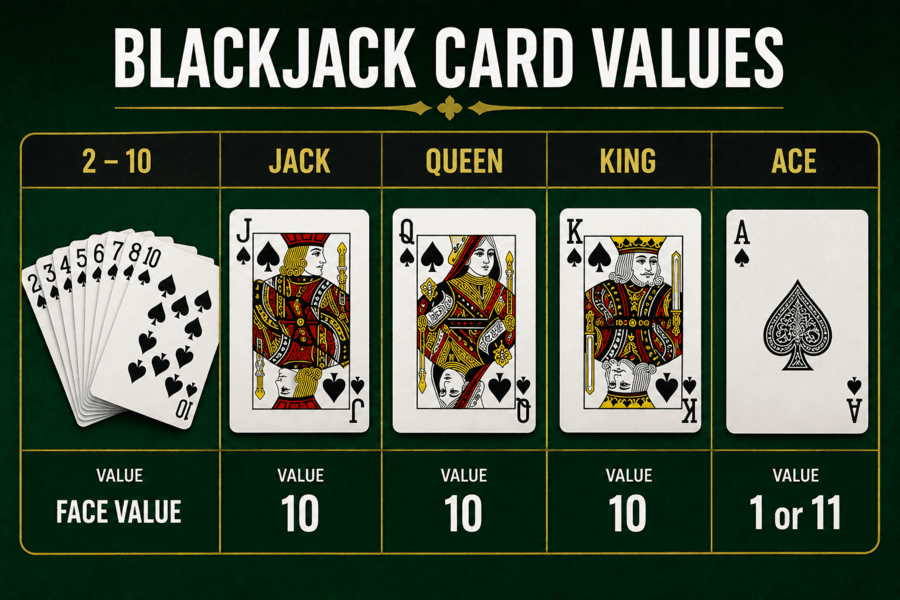 Card values in blackjack