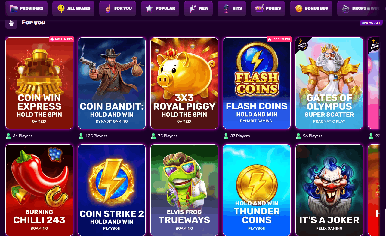 Slotrave Casino Games