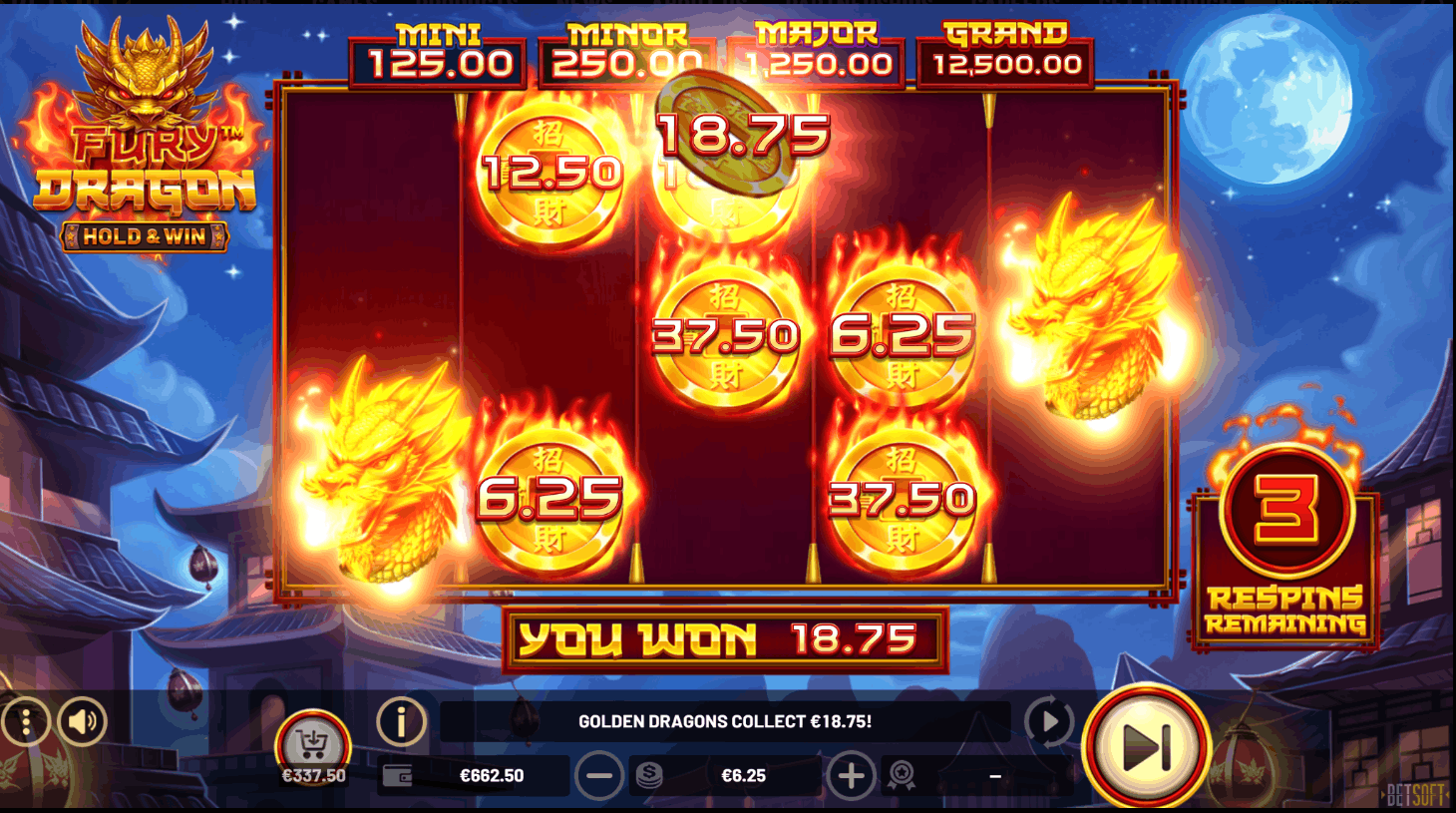 Fury Dragon Hold and Win