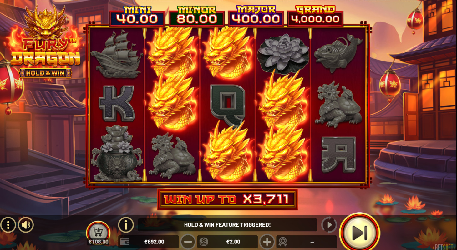 Fury Dragon Hold and Win