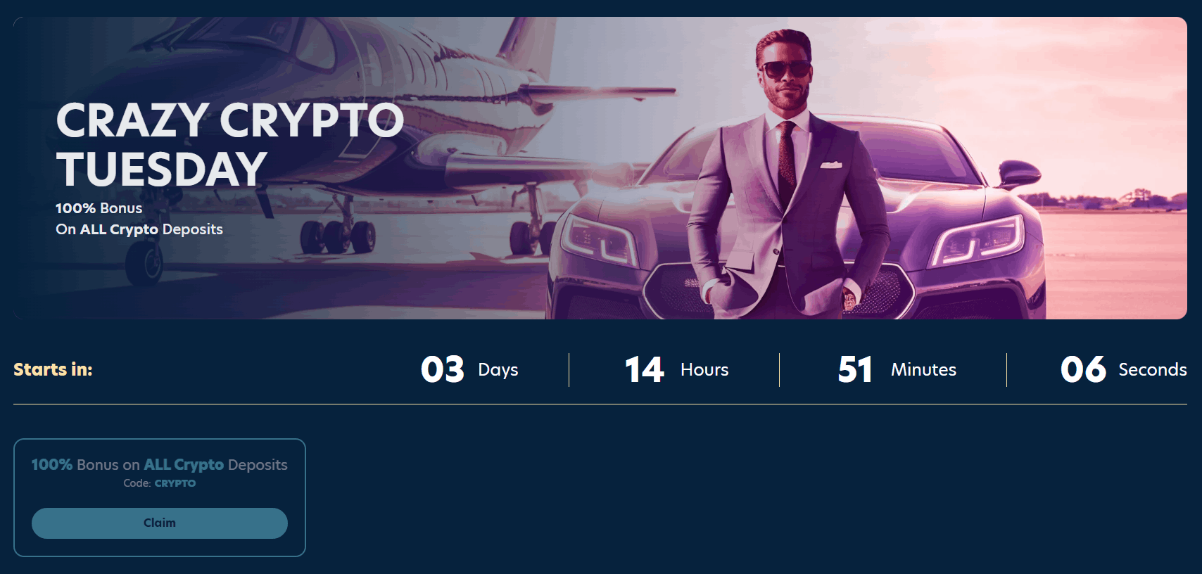 Lucky Dreams Casino Crazy Crypto Tuesday bonus