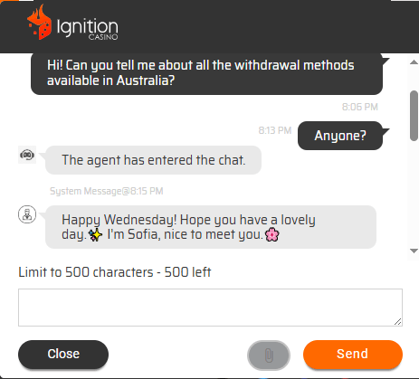 Ignition customer support