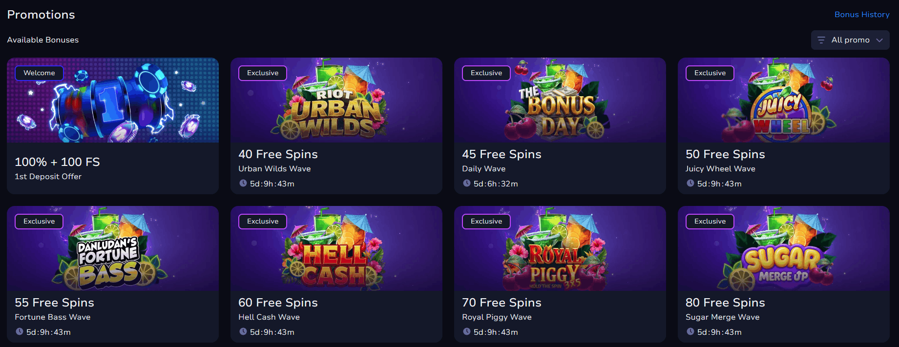 7Bit Casino promotions