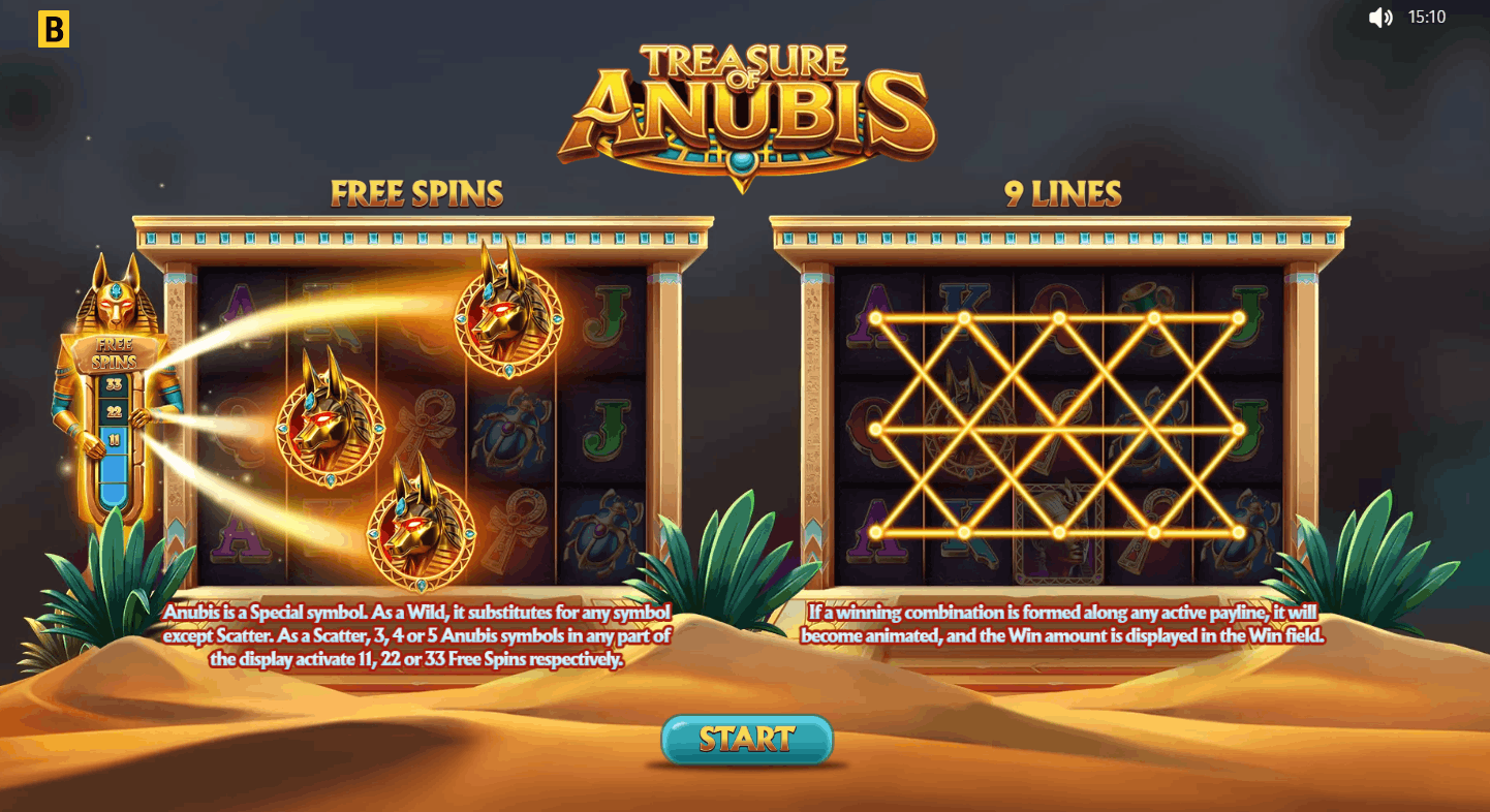 Treasure of Anubis pokie by BGaming