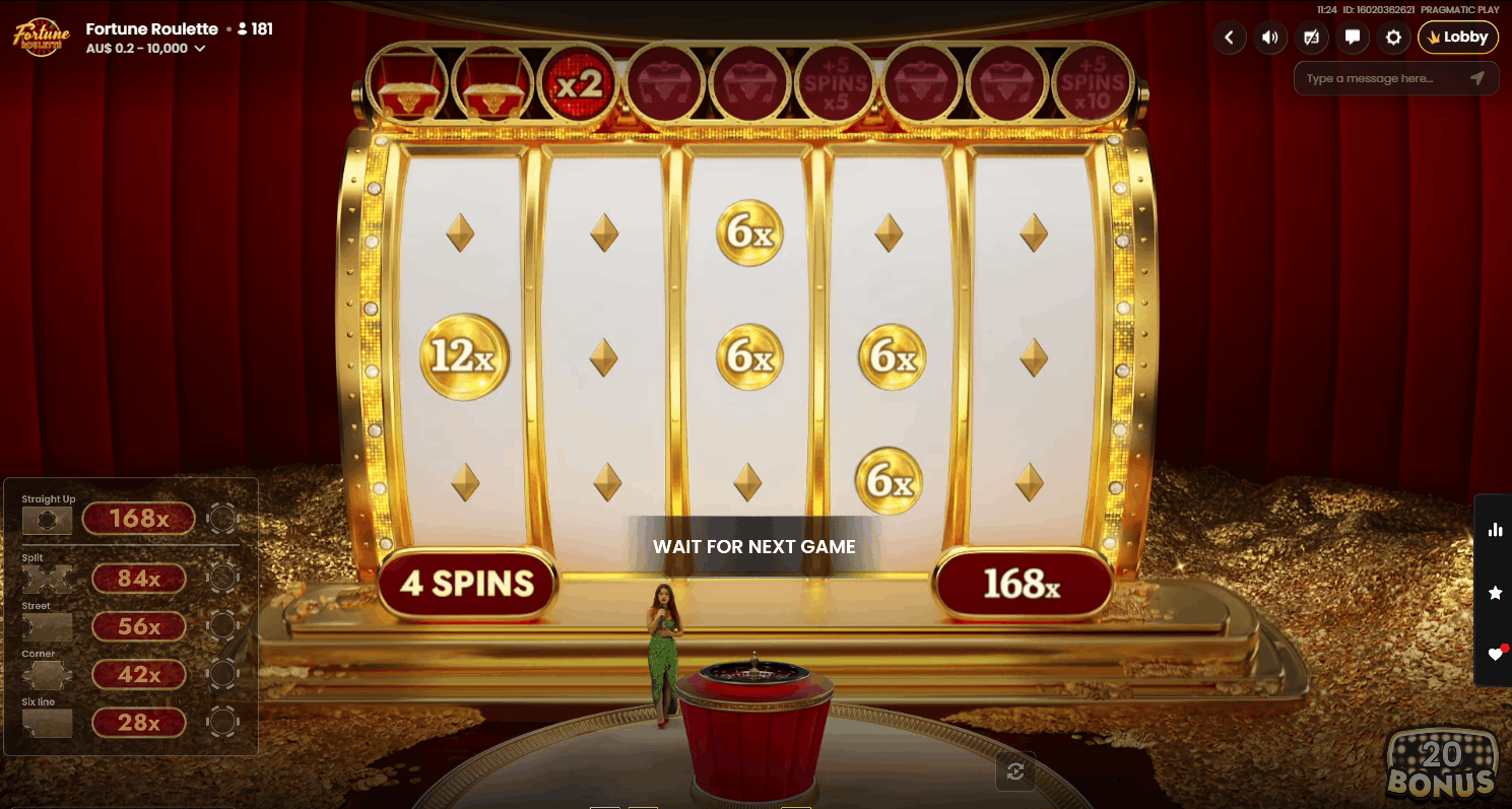 Multiplier Roulette by Pragmatic Play