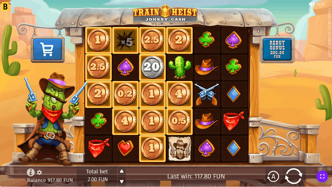 Train Heist Johny Cash slot game