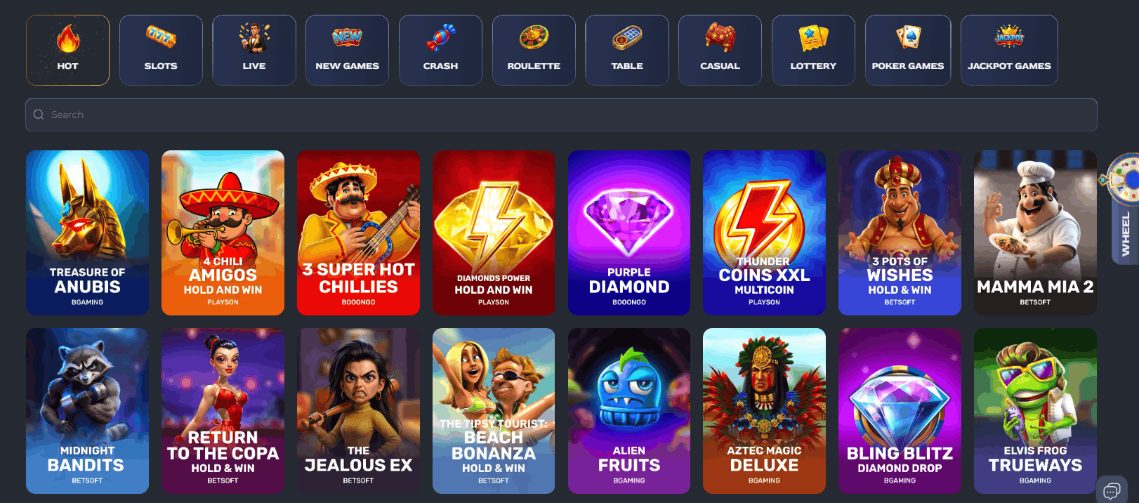 Anubis Casino real money games