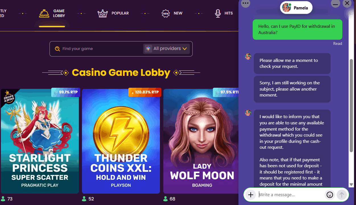 Bizzo Casino customer support