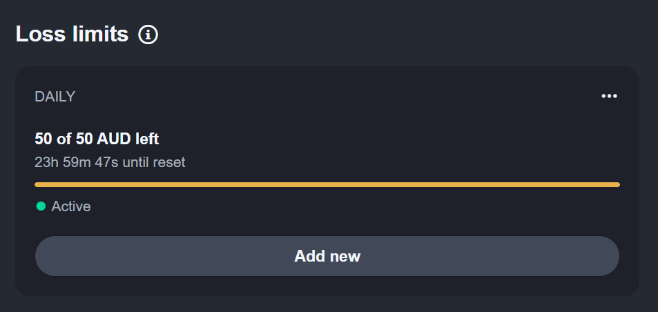 set loss limit