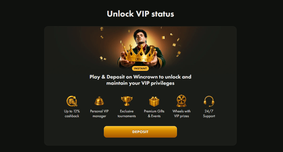 Wincrown Casino VIP program