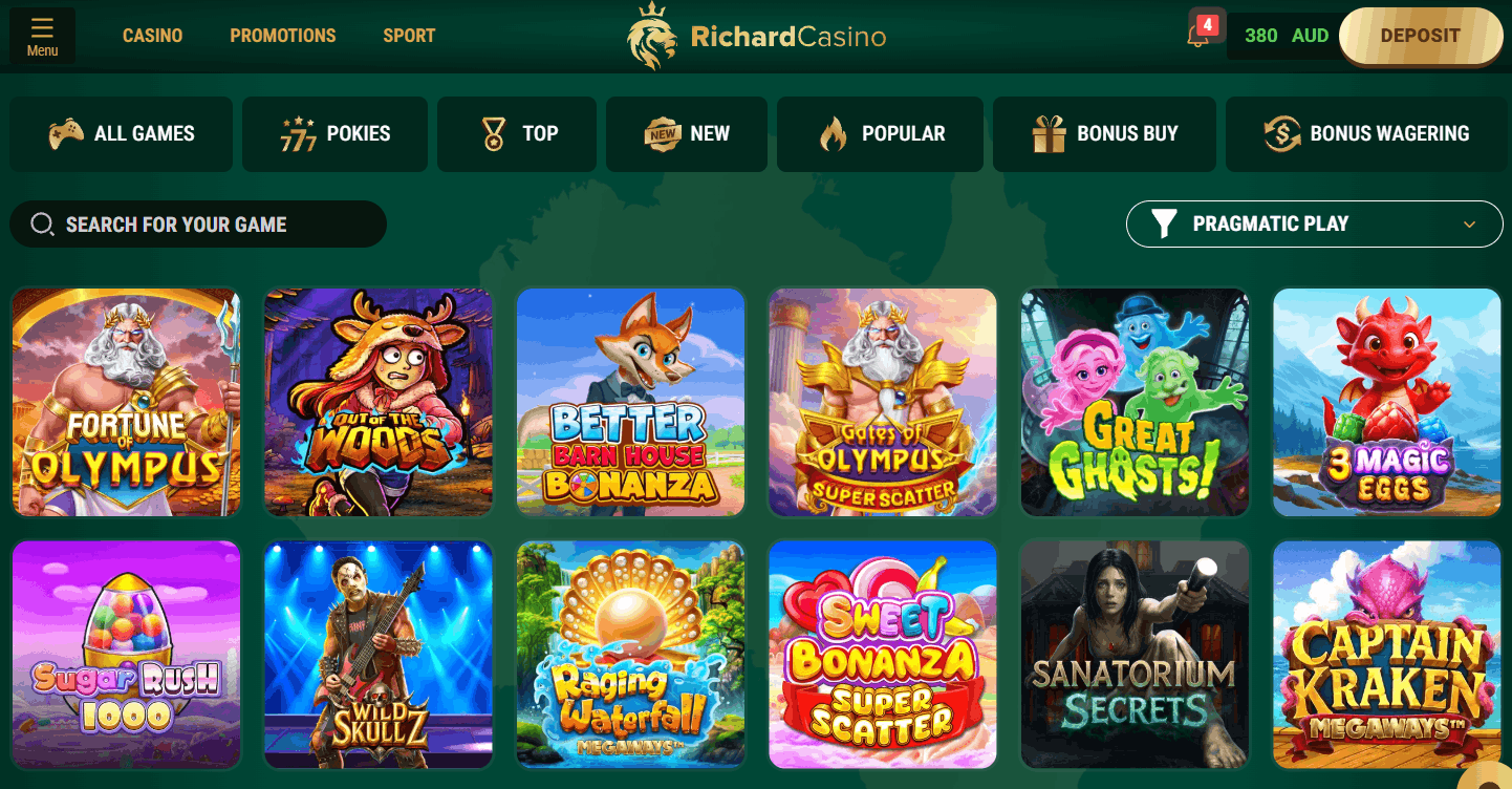 Richard Casino all games