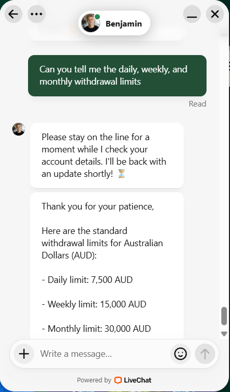 Richard Casino customer support chat