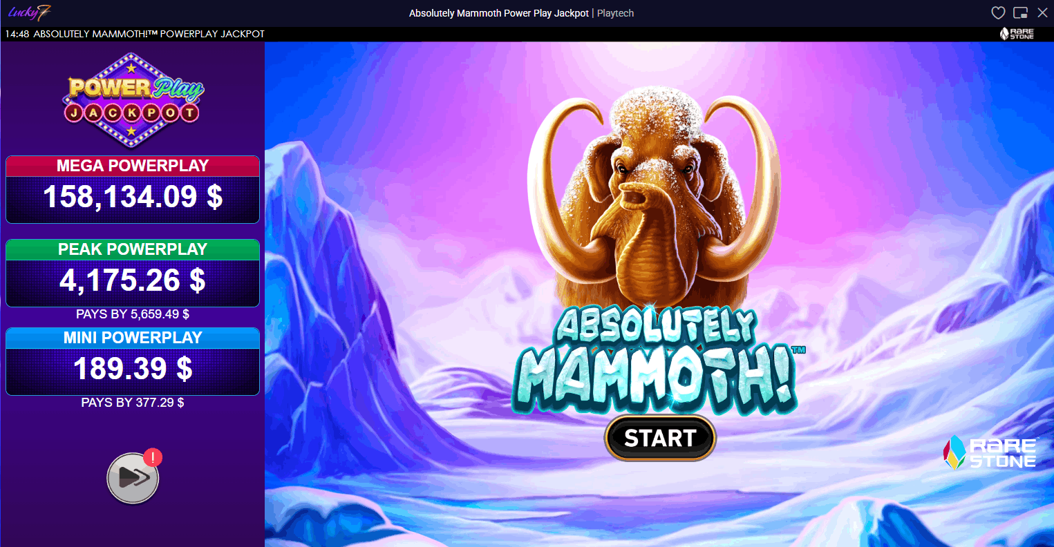 Absolutely Mammoth Power Play Jackpot pokie by Playtech
