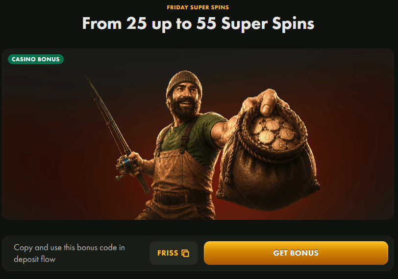 Wincrown Casino Friday Super Spins reload bonus
