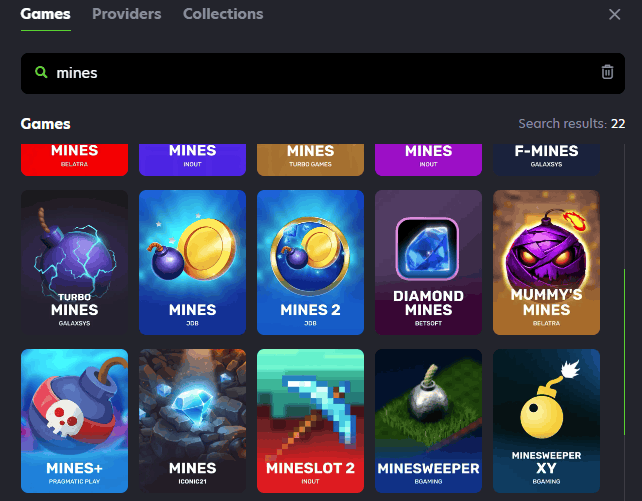 Neospin Casino mines games